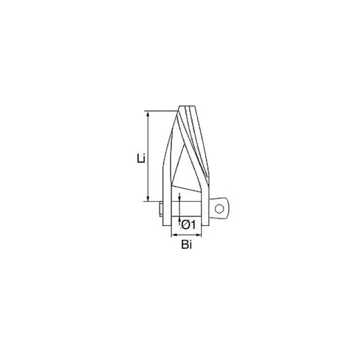 Soustružený třmen z nerezové oceli 5 x 33 mm