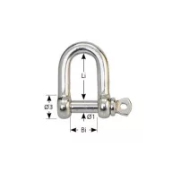 Nerezové třmeny ve tvaru D 4 mm <10-St.Pack>