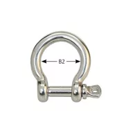 Zakřivený třmen z nerezové oceli 4 mm <10-St.Pack>