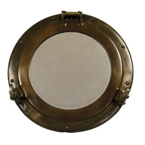 Antik réz hajóablak tükörrel 50 cm VVL