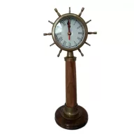 Hodiny na dřevěném podstavci 39 cm