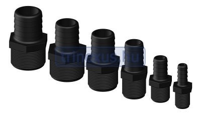 TD hadicová přípojka černá 13 mm 1/2"