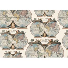 Földgömb mintás csomagolópapír VVL